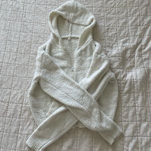 SKIMS Cozy Knit Zip Up Hoodie - Bone